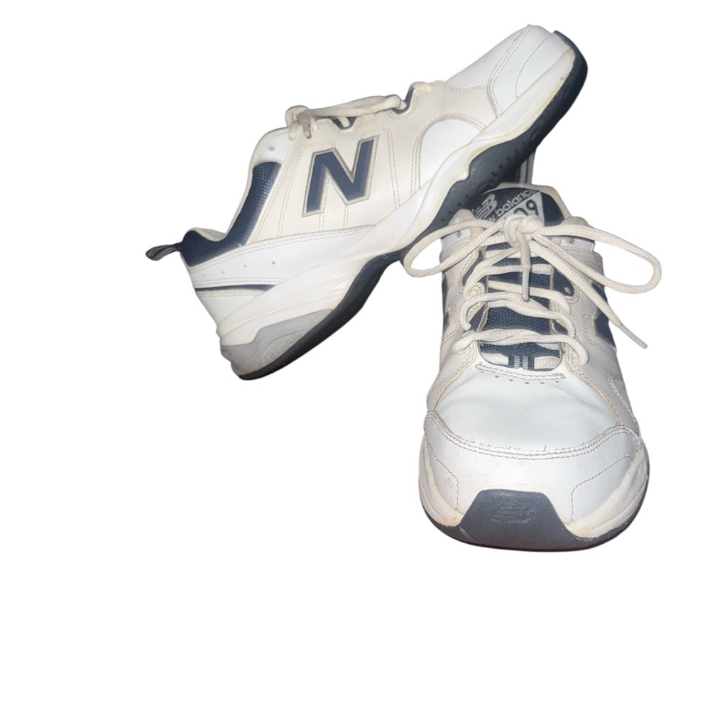 New Balance Mens 609 MX609WY3 White Navy Running Shoes Sneakers Size 10